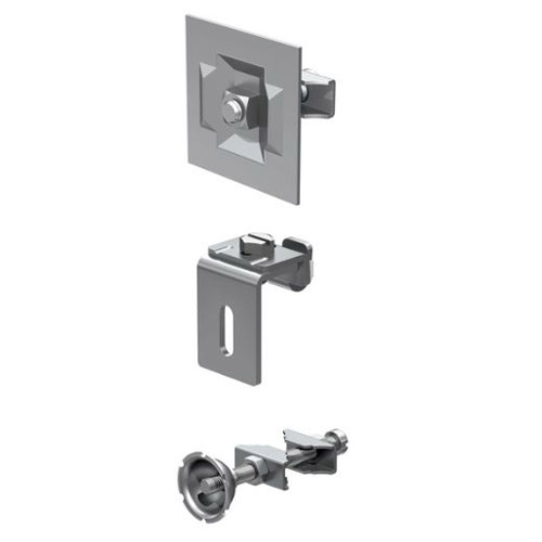 Adjustable brackets with clamp mounting for tubular radiators