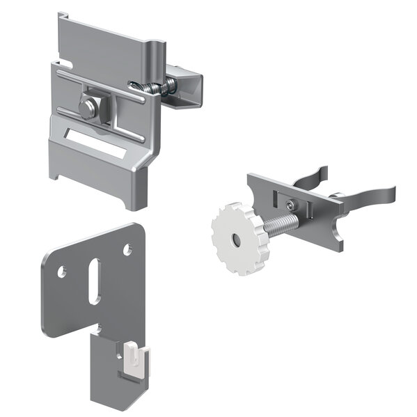 Brackets with clamp mounting for steel radiators