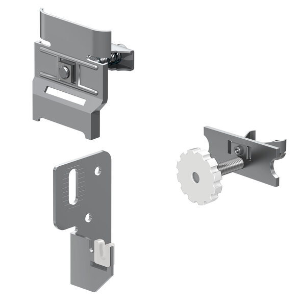 Brackets with clamp mounting for tubular radiators