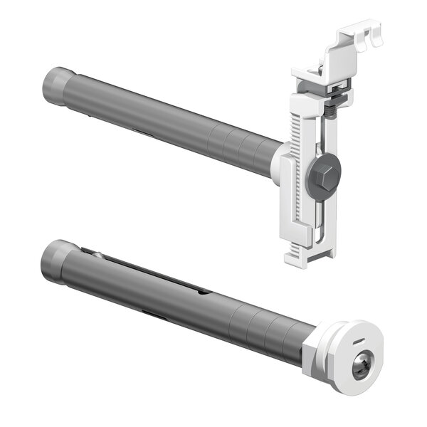 Drill bracket kits for panels without hanging loops